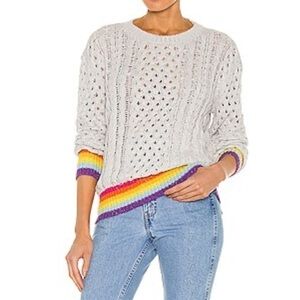 Le Superbe Silver Lining Sinbad Cotton Cashmere-Blend Sweater Size XS